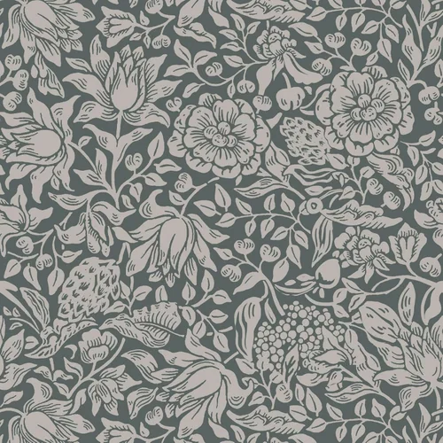 Heroad Dark Blue William Morris peel and stick wallpaper