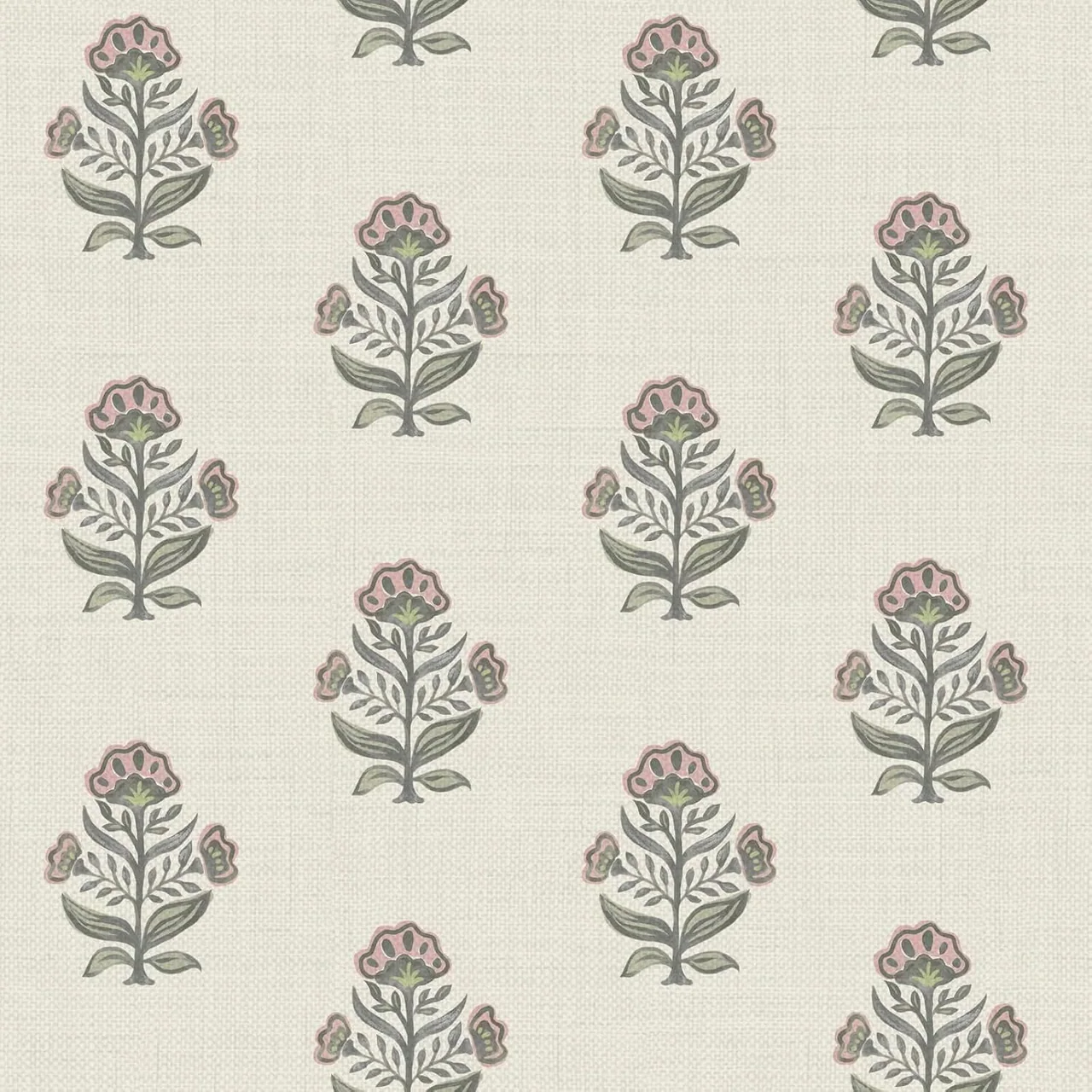 Heroad Pink Cottage Floral peel and stick wallpaper, swatch