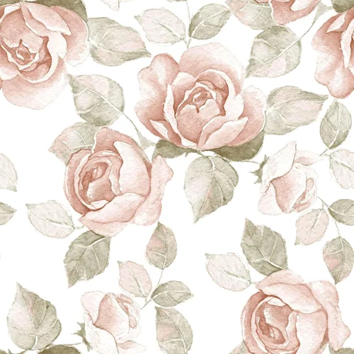Heroad Blush Rose Vintage Floral peel and stick wallpaper