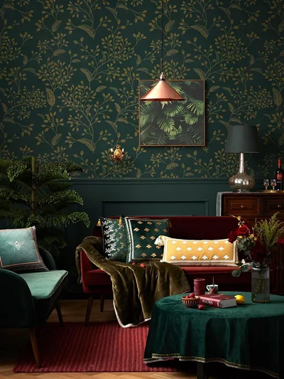 Dark Green Modern Floral, picture 2