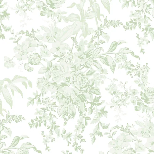 Heroad Green Floral Sprig peel and stick wallpaper