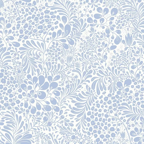 Heroad Blue Boho Floral peel and stick wallpaper