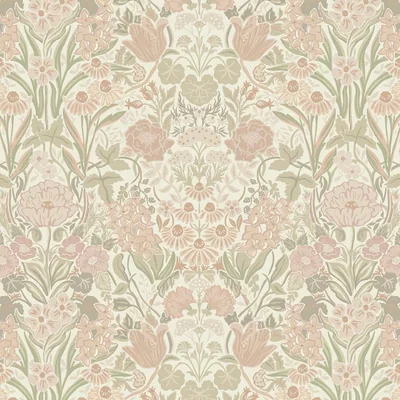 Pink and Green Vintage Floral, picture 1