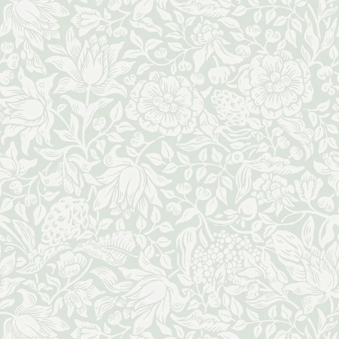 Heroad Green William Morris peel and stick wallpaper, swatch
