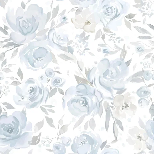 Heroad Blue Floral peel and stick wallpaper