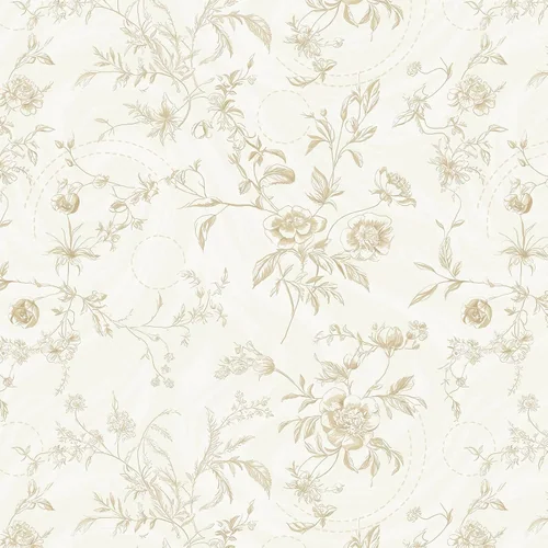 Heroad Beige French Country Floral peel and stick wallpaper