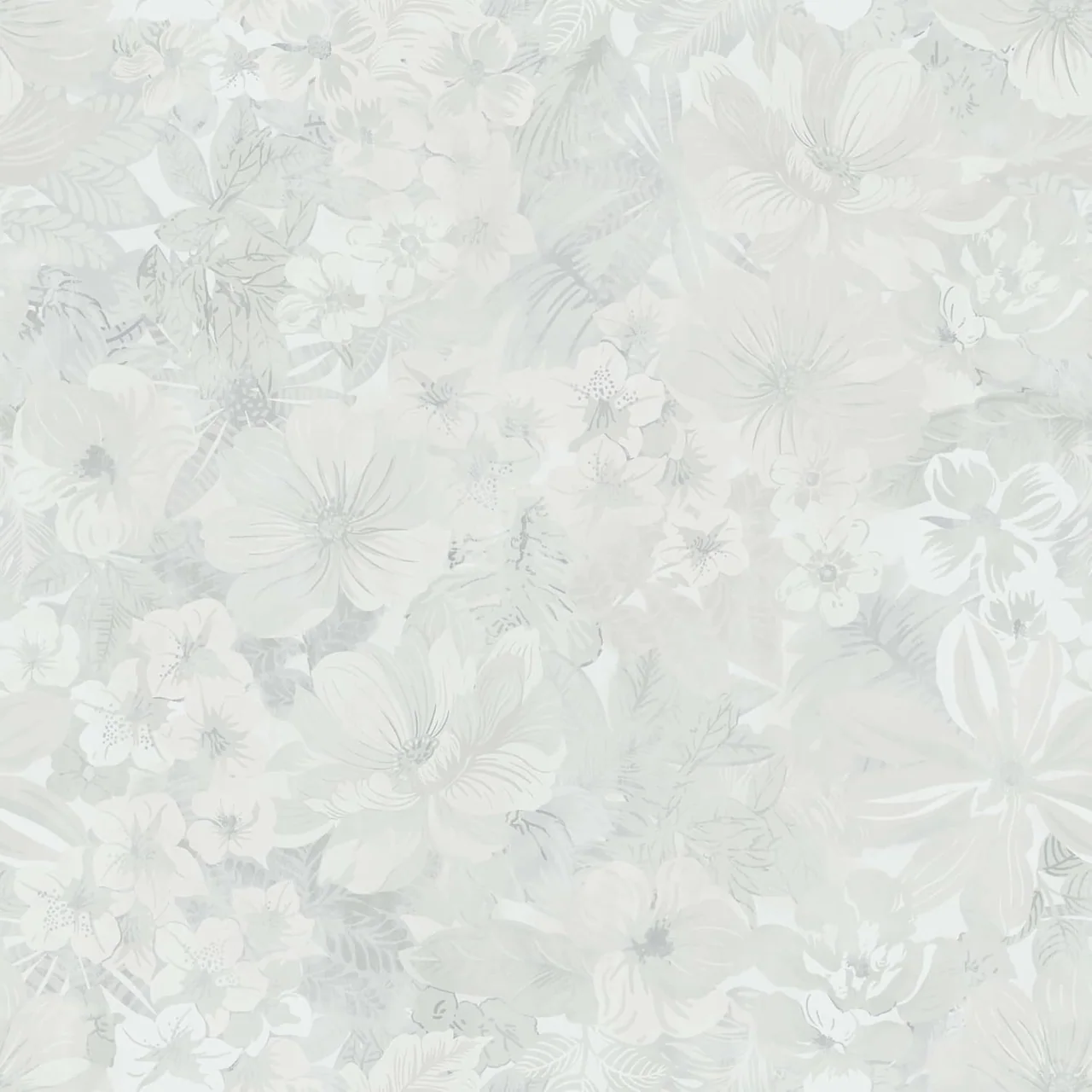 Heroad Grey Vintage Floral peel and stick wallpaper, swatch