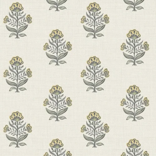 Heroad Sage Block Print Floral peel and stick wallpaper