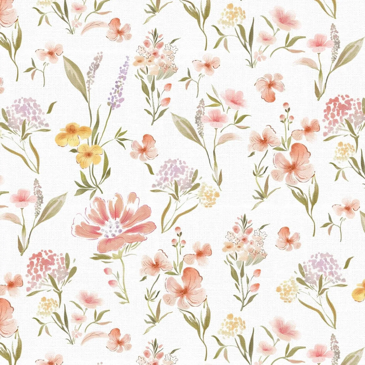 Heroad Pink Vintage Floral peel and stick wallpaper, swatch