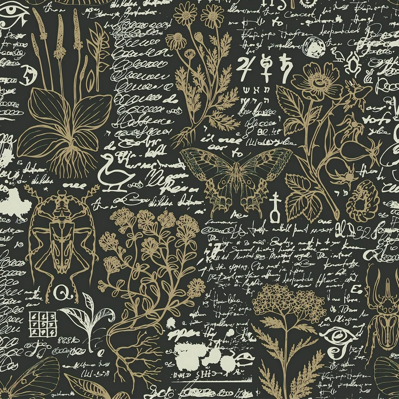 Heroad Black Leaf peel and stick wallpaper, swatch