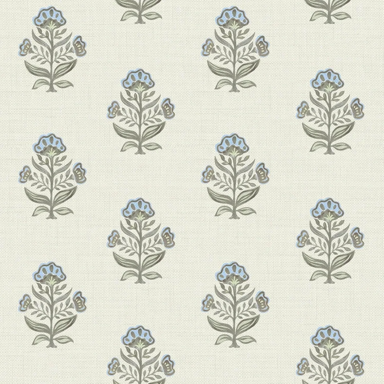Heroad Blue Cottage Floral peel and stick wallpaper, swatch
