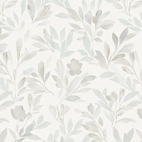 Heroad Blue Boho Leaf peel and stick wallpaper