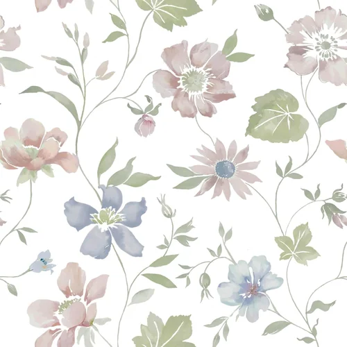 Heroad Colorful Cottage Floral peel and stick wallpaper