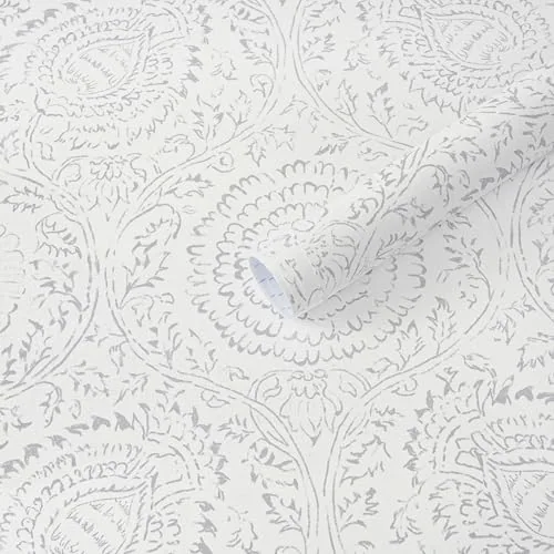 Heroad Grey Modern Floral peel and stick wallpaper