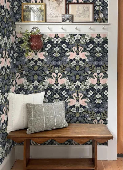 Dark Blue Vintage Floral, picture 6