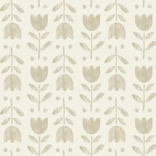 Heroad Beige Tulip peel and stick wallpaper