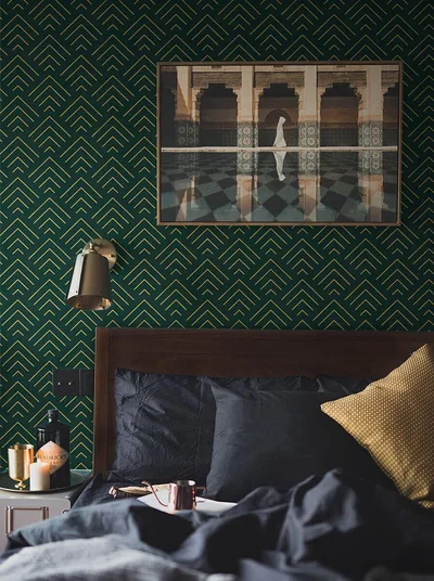 Dark Green and Gold Geometric, picture 4