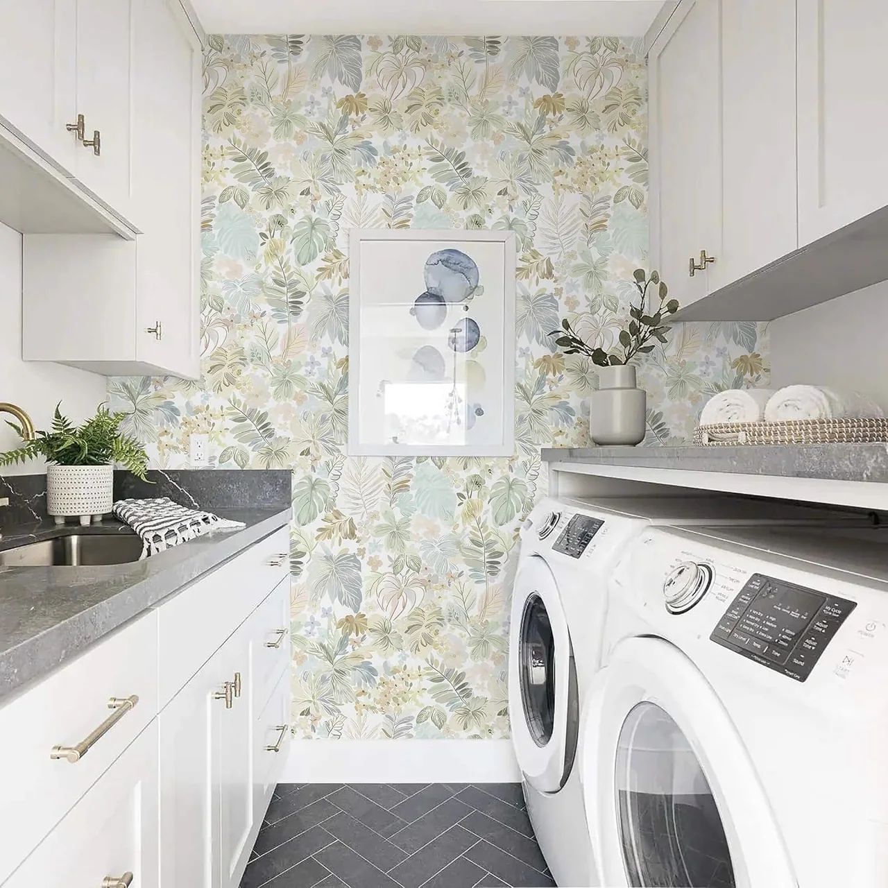 Heroad Boho Tropical peel and stick wallpaper in a room