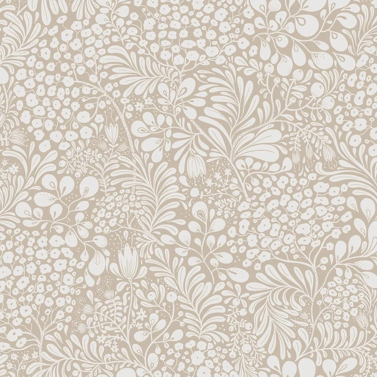 Heroad Beige Boho Wildflower peel and stick wallpaper, swatch