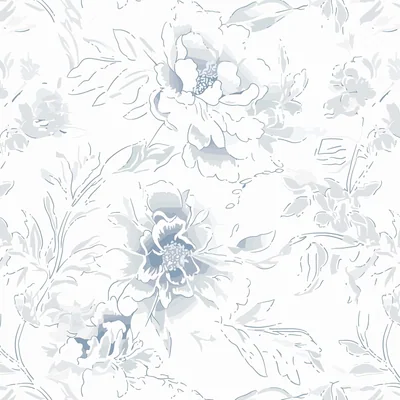Blue and White Boho Floral, picture 1