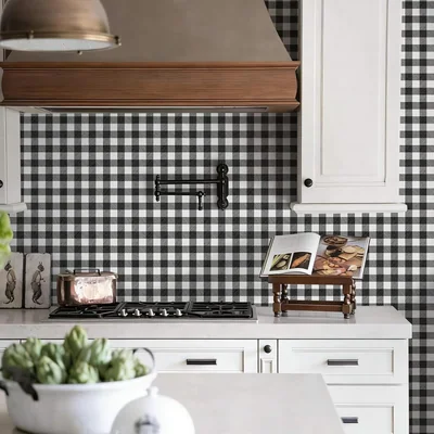 Black and White Modern Plaid, picture 1