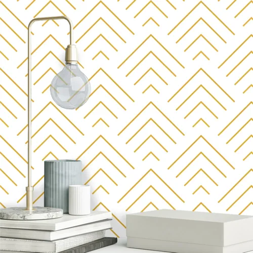 Heroad Gold Geometric peel and stick wallpaper