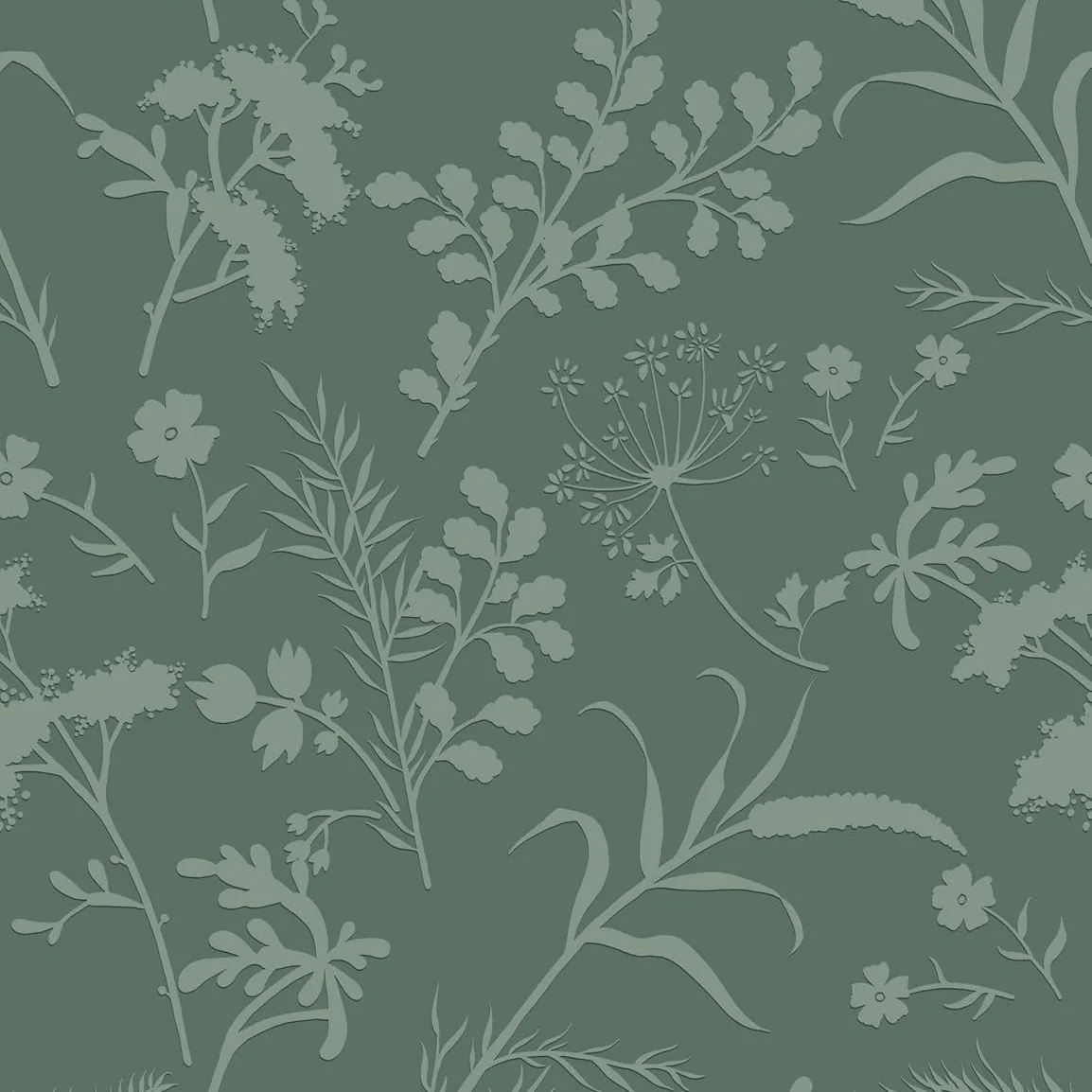 Heroad Sage Green Boho Floral peel and stick wallpaper, swatch