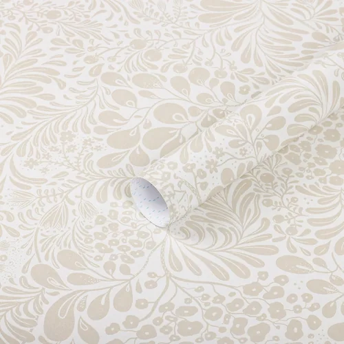 Heroad Cream Paisley peel and stick wallpaper