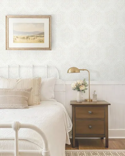 White Boho Hexagon, picture 3