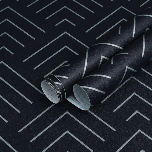 Heroad Navy Blue Geometric peel and stick wallpaper