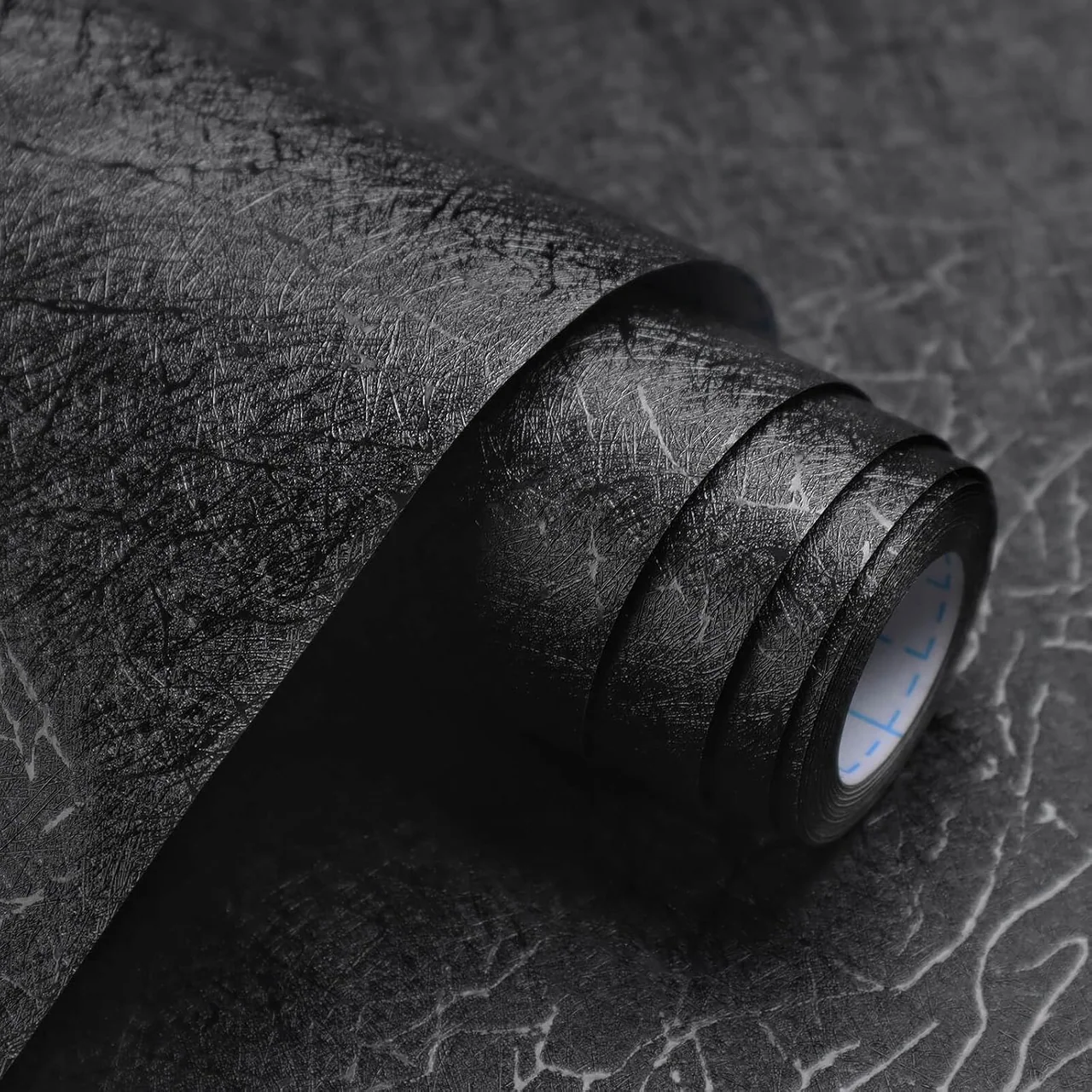 Heroad Black Silk peel and stick wallpaper, swatch