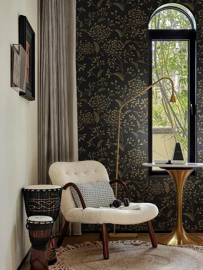 Black and Gold Boho Floral, picture 5