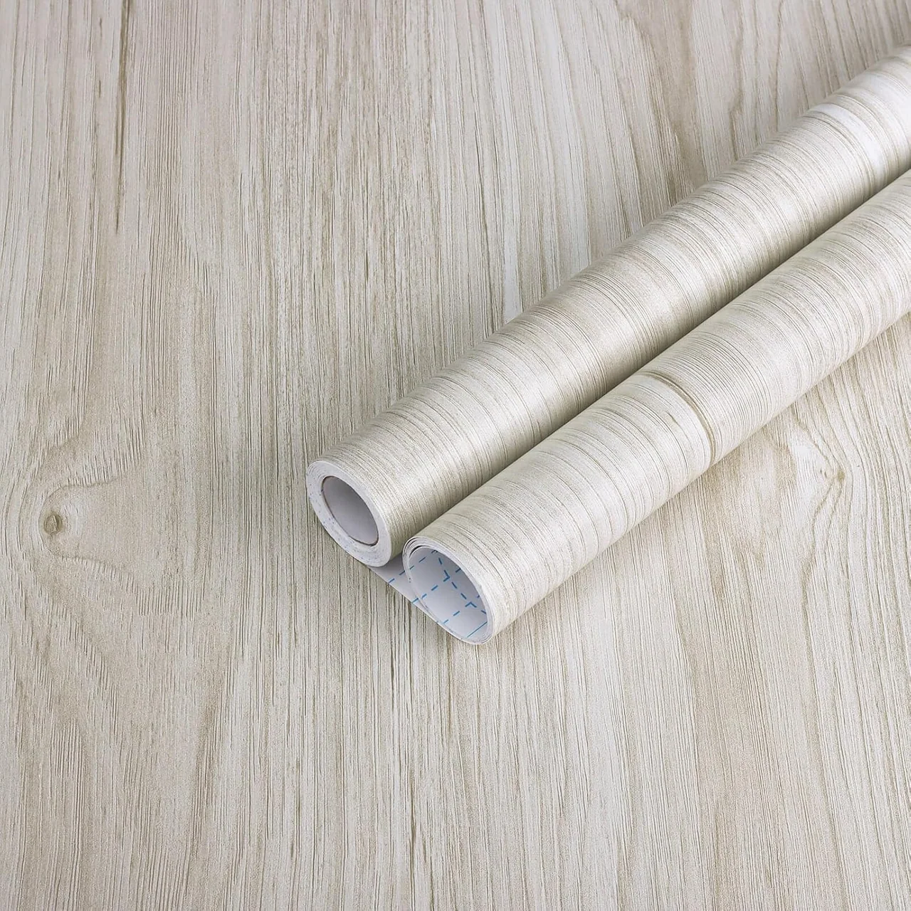 Heroad Whitewashed Wood Grain peel and stick wallpaper, swatch
