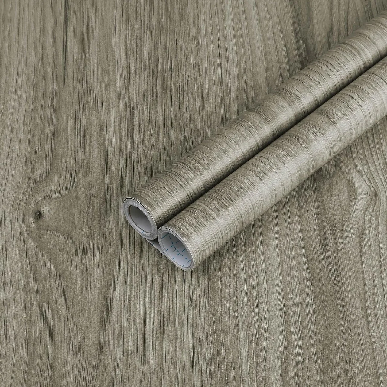 Heroad Grey Grey Wood peel and stick wallpaper, swatch