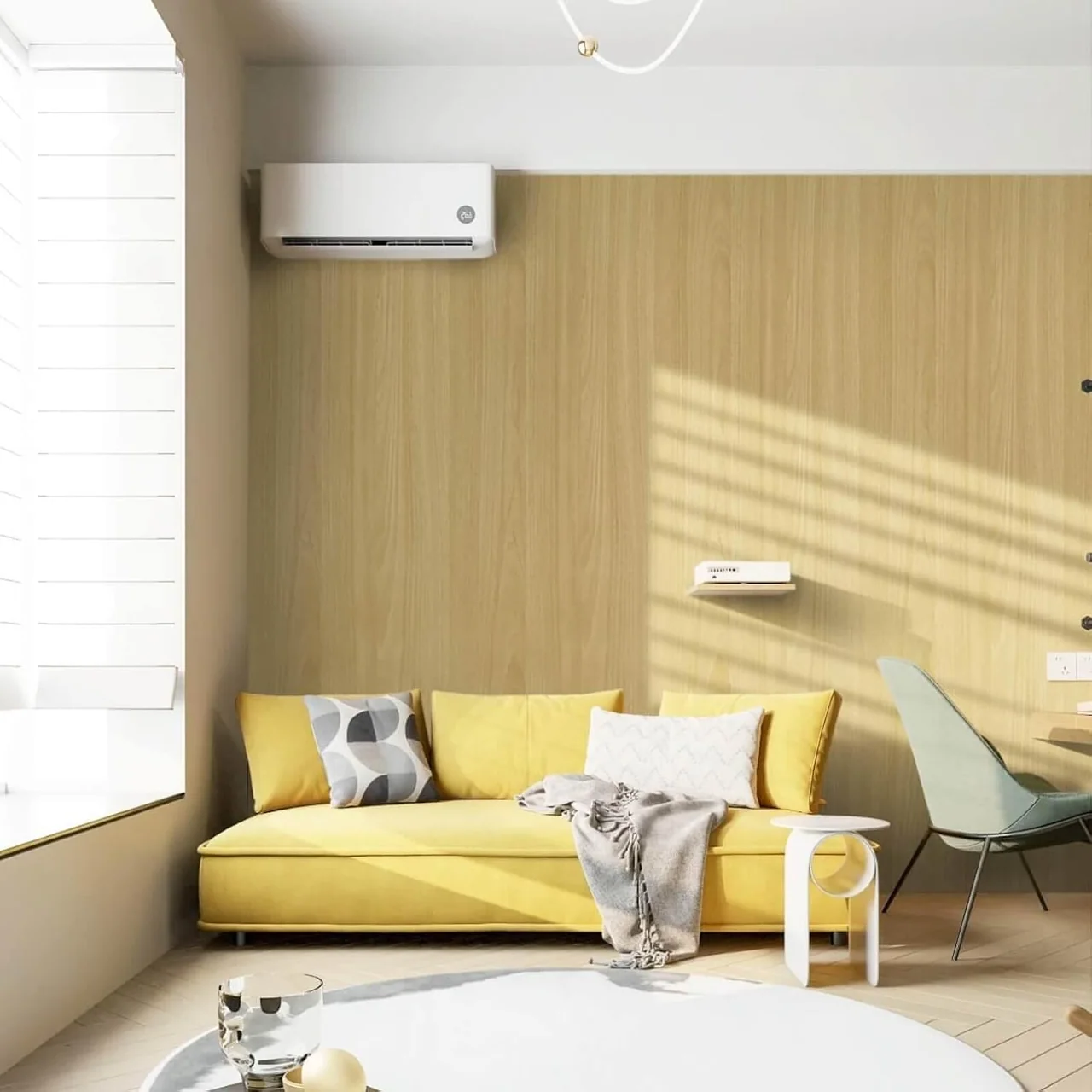 Heroad Maple Wood Grain peel and stick wallpaper in a room