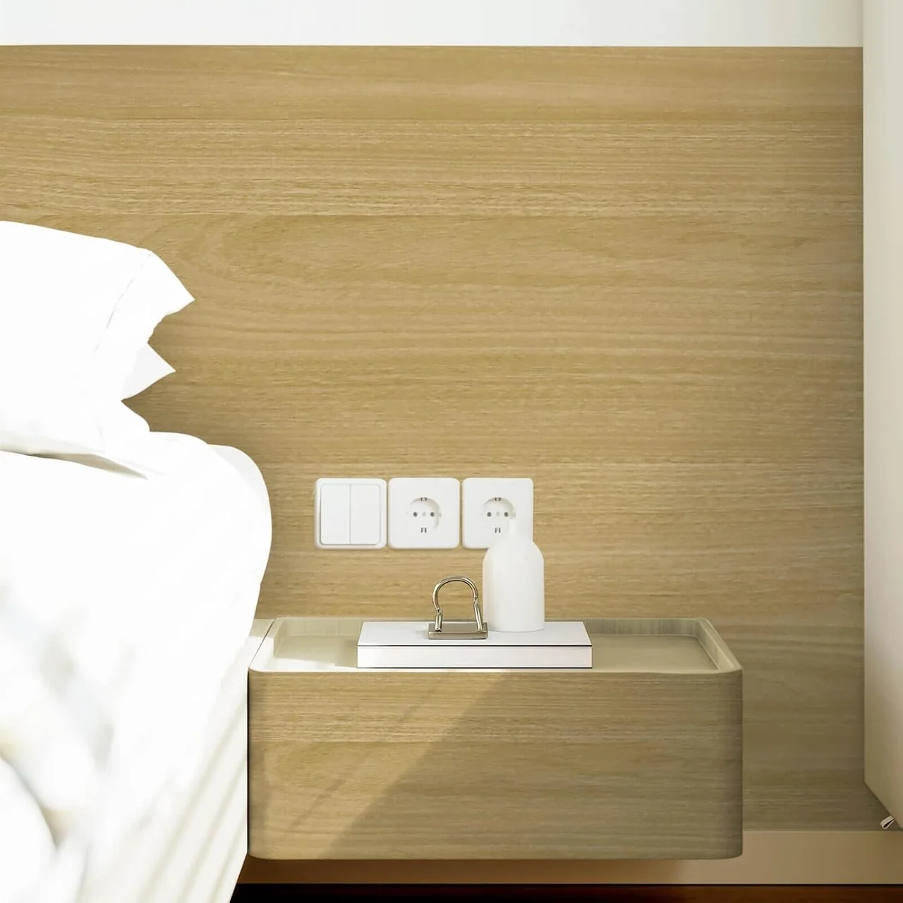 Heroad Maple Wood Grain peel and stick wallpaper in a room